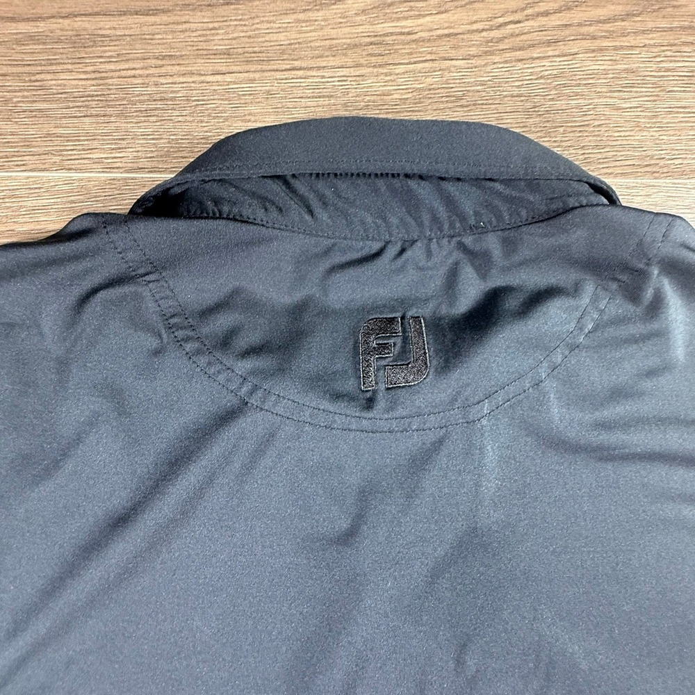 FootJoy ProDry Lisle Mens Golf Polo Shirt Black Size Small Preppy Casual Classic